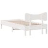vidaXL Estructura de cama sin colch&oacute;n madera de pino blanca 90x200 cm