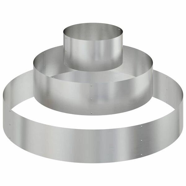 vidaXL Maceta para Jardín Plateado 120 x 120 x 20 cm Acero Galvanizado