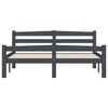 vidaXL Estructura cama sin colchón madera pino gris oscuro 140x200 cm