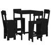 vidaXL Set de mesa y taburetes altos jard&iacute;n 5 piezas madera pino negro