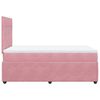 vidaXL Cama box spring con colch&oacute;n terciopelo rosa 120x200 cm