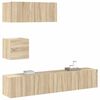 vidaXL Set de muebles para TV 4 pzas madera contrachapada roble Sonoma