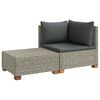 vidaXL 2 uds. Conjunto de Lounge de Rat&aacute;n con Cojines GENDT Gris Kubu