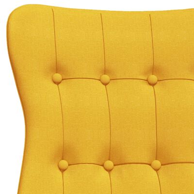 vidaXL Sillón de relax de tela amarillo mostaza