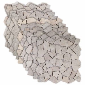 vidaXL Baldosas de Mosaico Crema 30 x 30 cm M&aacute;rmol