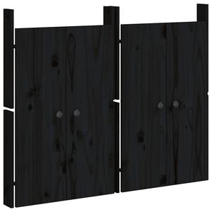 vidaXL Puertas de cocina exterior MEPPEL 2 uds madera pino negro 50x9x82 cm