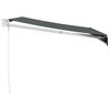 vidaXL Toldo retr&aacute;ctil aluminio y tela gris antracita 3x2,5 m
