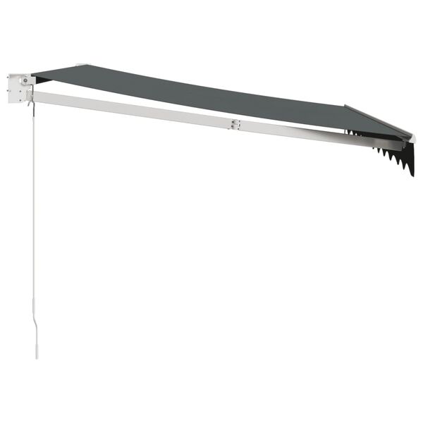 vidaXL Toldo retr&aacute;ctil aluminio y tela gris antracita 3x2,5 m