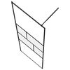 vidaXL Pared de Ducha Walk-in Negro 80 x 195 x 0.5 cm