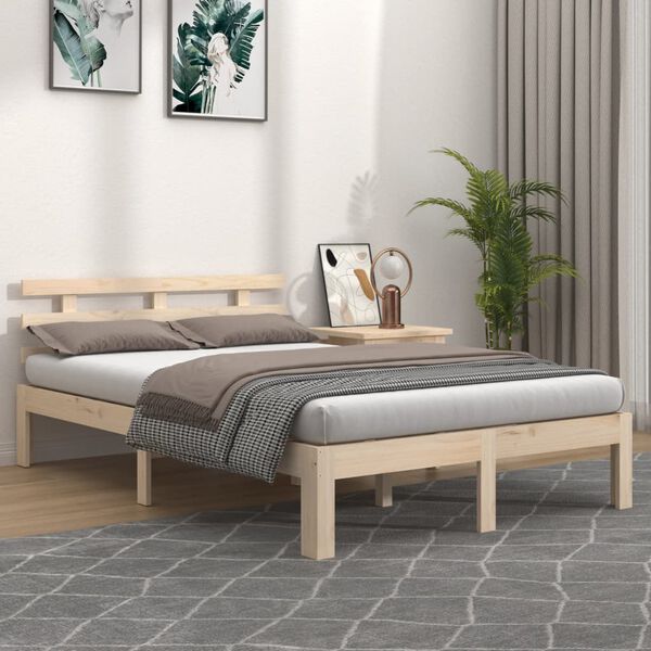 vidaXL Estructura de cama doble pequeña sin colchón 120x190 cm