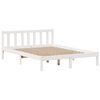 vidaXL Cama con estantería sin colchón madera maciza blanca 120x200 cm