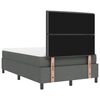 vidaXL Cama tipo Box Spring con colch&oacute;n Gris oscuro 120 x 190 cm tela