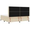 vidaXL Cama tipo Box Spring con colch&oacute;n Crema 200 x 200 cm tela