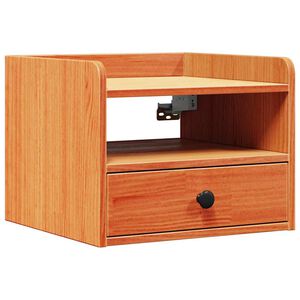 vidaXL Mesita de Noche con caj&oacute;n Marr&oacute;n cera 38 x 36 x 29,5 cm