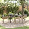 vidaXL Conjunto de Comedor de Jard&iacute;n 5 pcs Beige rat&aacute;n sint&eacute;tico