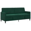 vidaXL Sof&aacute; con almacenamiento Verde oscuro 192 x 78 x 87 cm Poli&eacute;ster