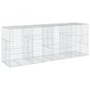 vidaXL Cesta de gaviones con cubierta hierro galvanizado 400x100x150cm