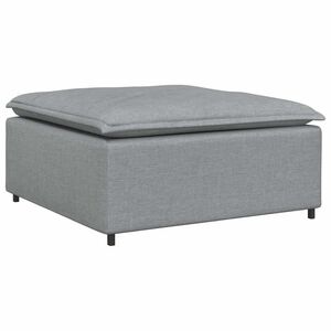 vidaXL Sof&aacute; modular con reposapi&eacute;s, gris claro, 100 x 100 x 48 cm