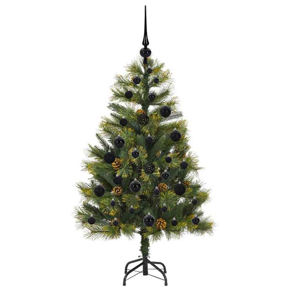 vidaXL &Aacute;rbol de Navidad artificial con ramas plegables y conos 120 cm