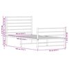 vidaXL Estructura cama sin colch&oacute;n con estribo metal blanco 90x190 cm