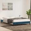 vidaXL Estructura de cama sin colch&oacute;n terciopelo azul oscuro 160x220cm