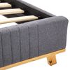 vidaXL Estructura de cama sin colch&oacute;n tela gris claro 90x200 cm