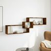 vidaXL Armario de pared madera ingenier&iacute;a roble ahumado 158x18x53 cm