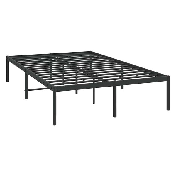 vidaXL Estructura de cama sin colch&oacute;n metal negro 120x200 cm