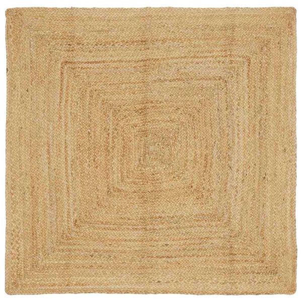 vidaXL Alfombra de área Beige 160 x 160 cm yute