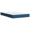 vidaXL Cama box spring con colch&oacute;n tela azul 90x200 cm