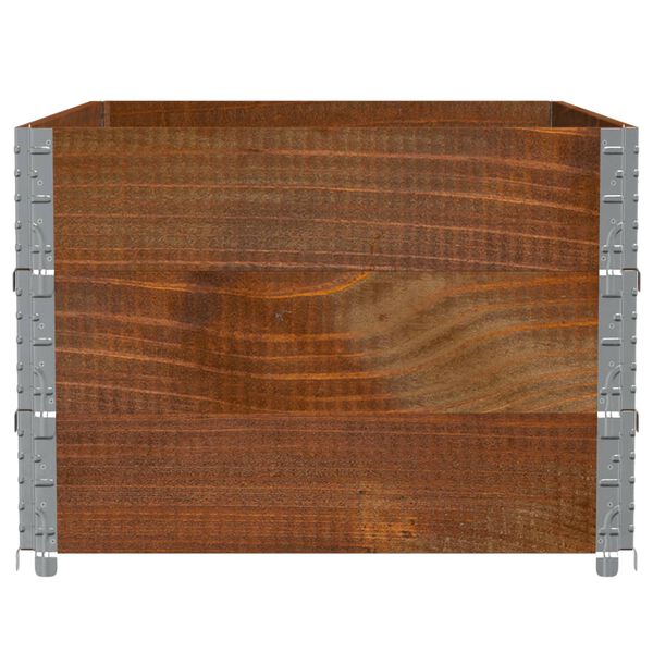 vidaXL Jardinera de madera maciza de pino marr&oacute;n 120x80 cm
