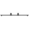 vidaXL Kit de herrajes para puertas correderas acero negro 183 cm