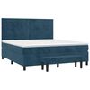 vidaXL Cama box spring con colch&oacute;n terciopelo azul oscuro 160x200 cm