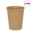 vidaXL Tazas de caf&eacute; de papel 1000 uds 8oz 200ml marr&oacute;n