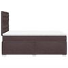 vidaXL Cama box spring con colch&oacute;n tela marr&oacute;n oscuro 120x200 cm
