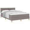 vidaXL Cama tipo Box Spring con coj&iacute;n Manual Taup&eacute; 140 x 190 cm tela