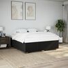 vidaXL Cama sin colch&oacute;n tela negro 200x200 cm