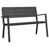 vidaXL Banco de jard&iacute;n Negro 118 x 54 x 77cm Acero
