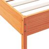 vidaXL Cama sin colch&oacute;n madera maciza de pino marr&oacute;n cera 100x200 cm