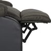 vidaXL Sill&oacute;n reclinable de cuero sint&eacute;tico y tela gris oscuro