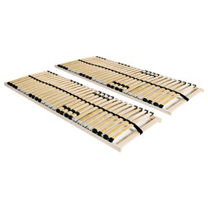 vidaXL Somieres de l&aacute;minas con 28 listones 7 zonas 2 uds 80x200 cm