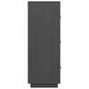 vidaXL Aparador de madera maciza de pino gris 67x40x108,5 cm