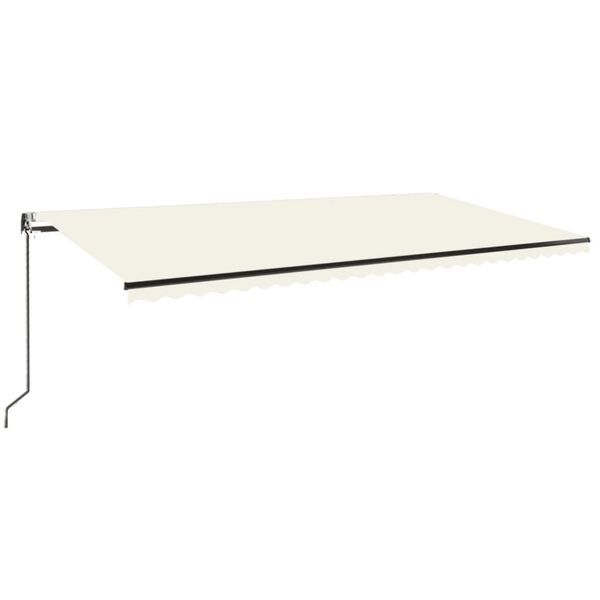 vidaXL Toldo retr&aacute;ctil autom&aacute;tico crema 600x350 cm
