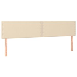 vidaXL Cabeceros tela crema 180x5x78/88 cm