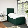 vidaXL Cama box spring con colch&oacute;n terciopelo verde oscuro 90x190 cm