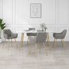 vidaXL Sillas de comedor 4 unidades terciopelo gris claro