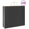 vidaXL Bolsas de papel con asas 50 uds negra 54x15x49 cm