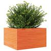 vidaXL Jardinera de madera maciza de pino marr&oacute;n cera 80x80x45,5 cm