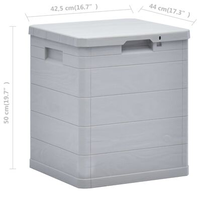 vidaXL Caja de almacenamiento de jardín 90 L gris claro