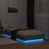 vidaXL Estructura de cama con luces LED gris Sonoma 90x190 cm